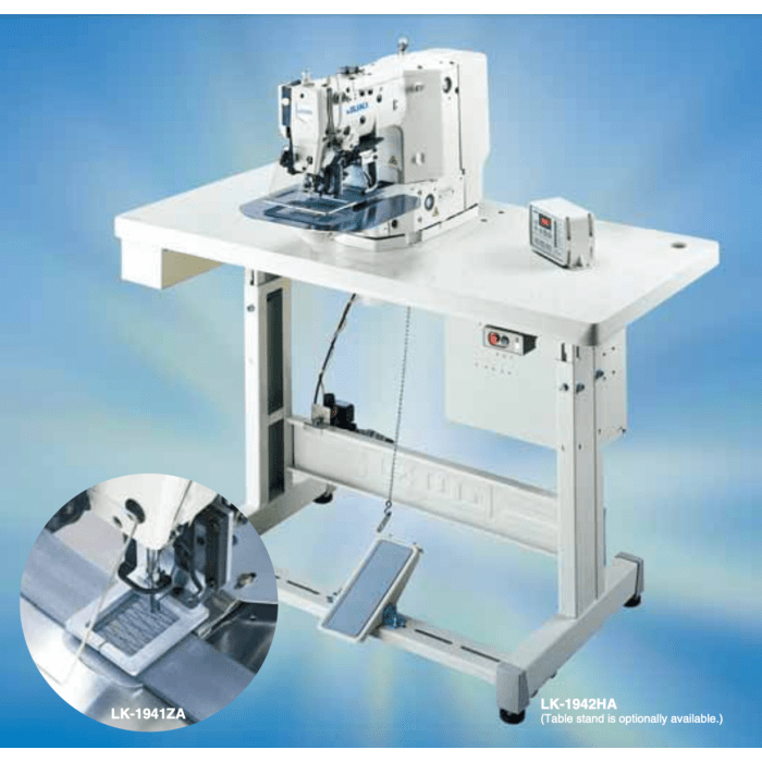 JUKI LK-1940 Series – Computer-Controlled Shape-Tacking Machines (Full-Rotary 3-Fold Capacity Hook | Sewing Area: 60 × 100 mm)